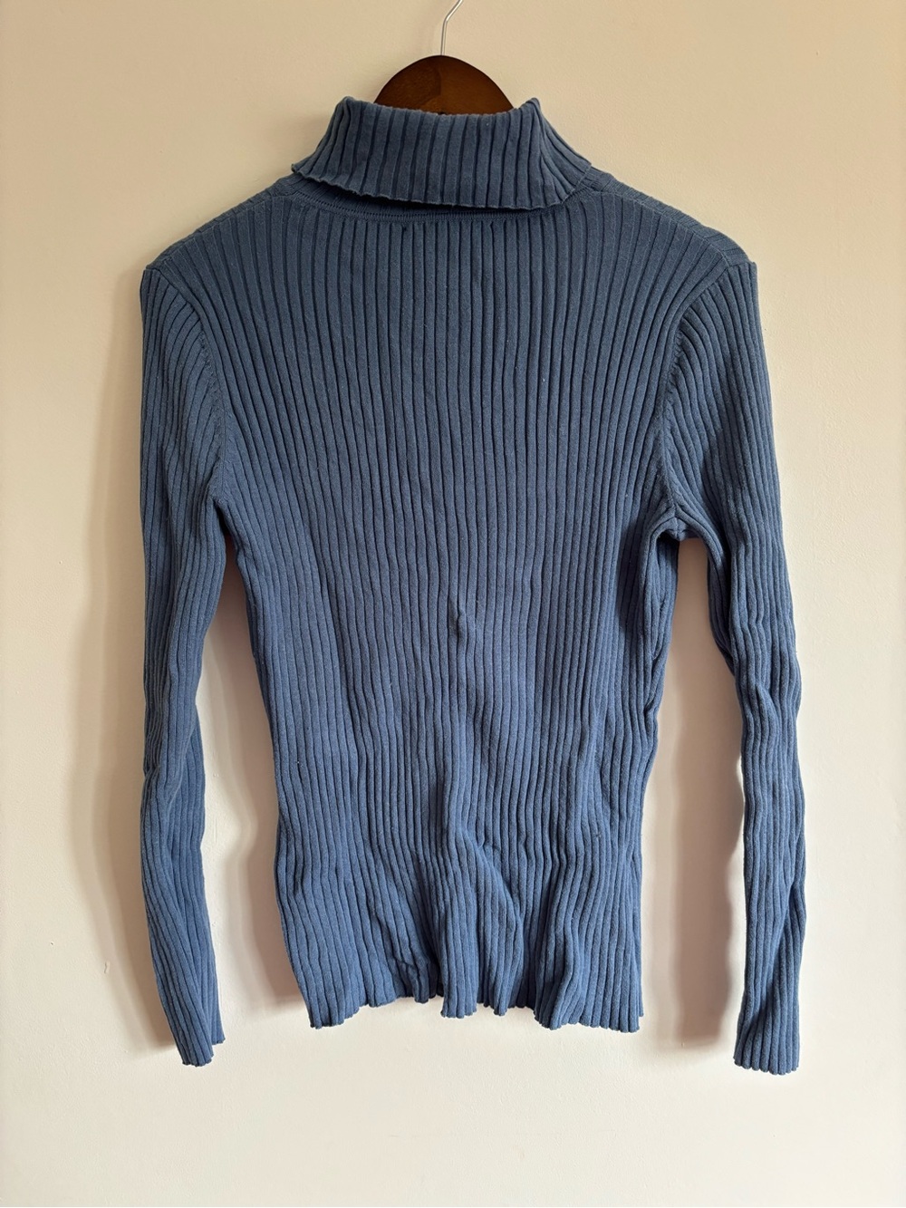 Chadwicks Ribbed Turtleneck Sweater in Slate Blue - Picture 2 of 5